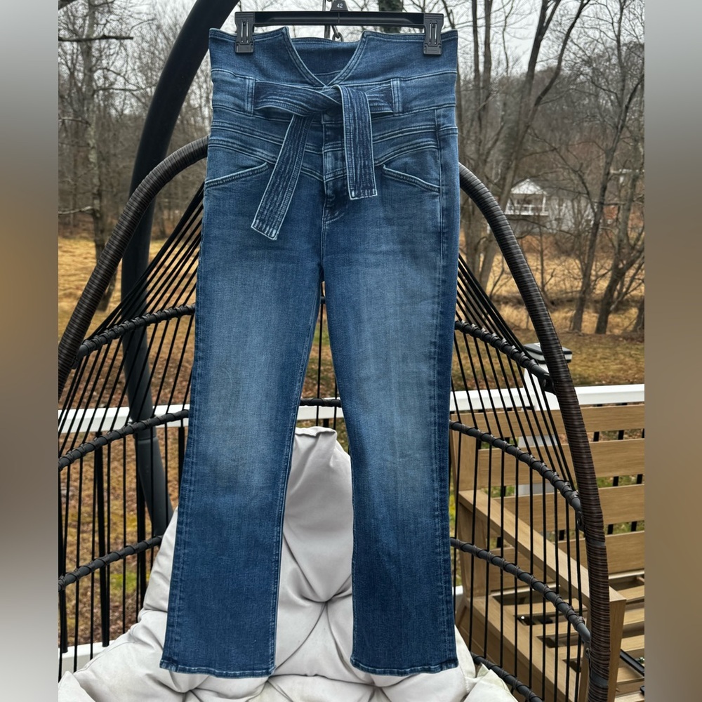 MOTHER High Rise The Triple Stack Insider Ankle Jeans in Chick Flick Size 27